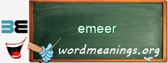 WordMeaning blackboard for emeer